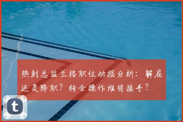 热刺总监兰格职位动摇分析:解雇还是降职?转会操作谁将接手?